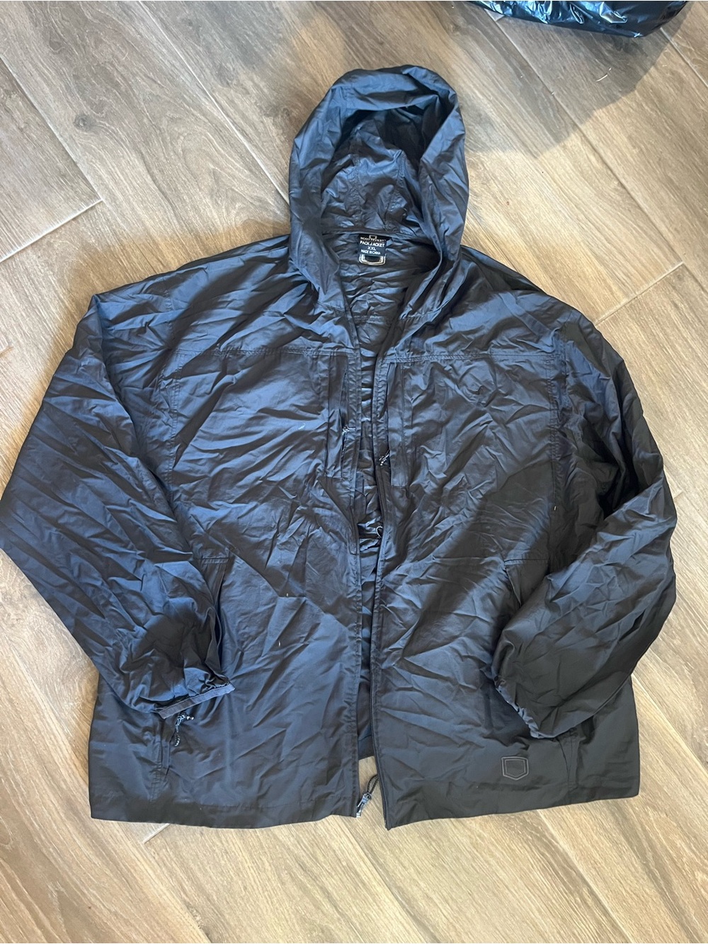 Scottevest Men's Black Hooded Windbreaker Jacket